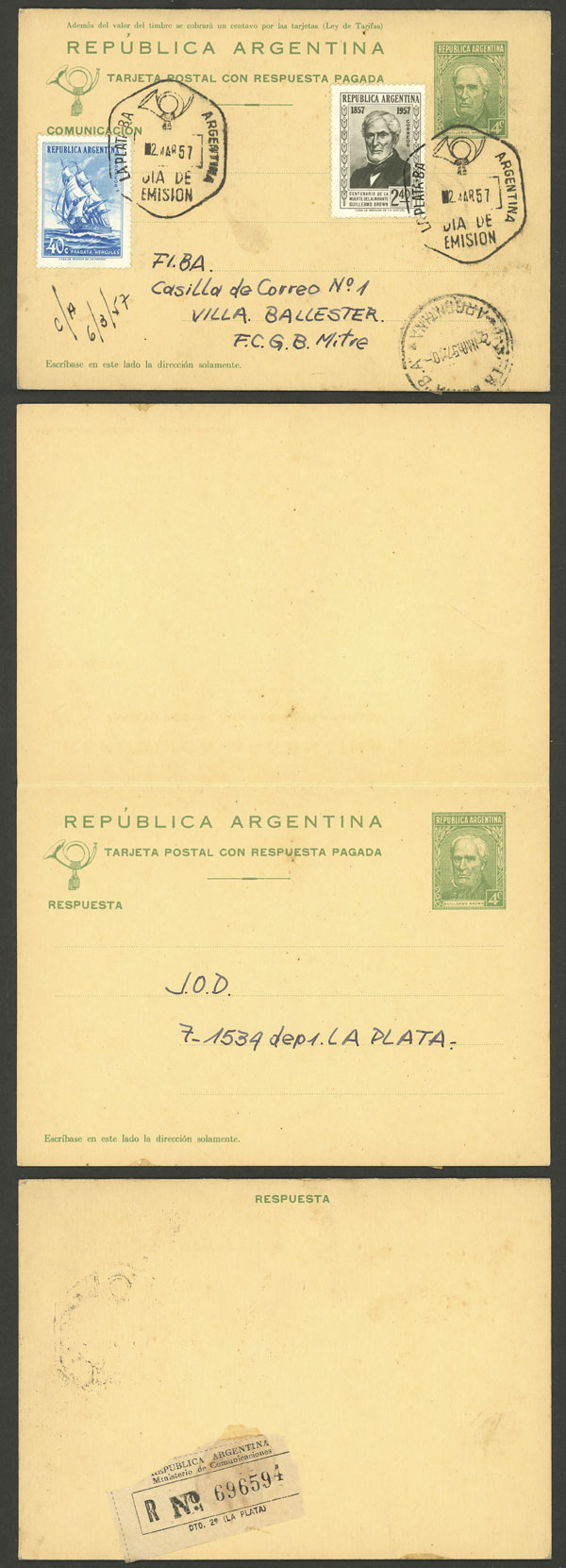 Lot 1333 - Argentina Postal stationery - Guillermo Jalil - Philatino Auction # 2335 ARGENTINA: General auction with very good material and very low starts! Lot 1333 - Argentina Postal stationery - Guillermo Jalil - Philatino Auction # 2335 ARGENTINA: General auction with very good material and very low starts!