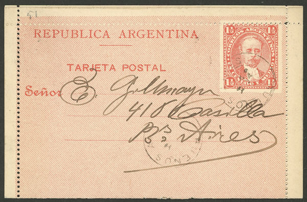 Lot 1307 - Argentina Postal stationery - Guillermo Jalil - Philatino Auction # 2335 ARGENTINA: General auction with very good material and very low starts! Lot 1307 - Argentina Postal stationery - Guillermo Jalil - Philatino Auction # 2335 ARGENTINA: General auction with very good material and very low starts!