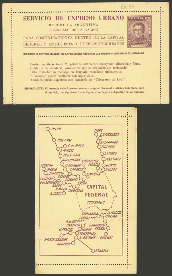 Lot 1317 - Argentina Postal stationery - Guillermo Jalil - Philatino Auction # 2335 ARGENTINA: General auction with very good material and very low starts! Lot 1317 - Argentina Postal stationery - Guillermo Jalil - Philatino Auction # 2335 ARGENTINA: General auction with very good material and very low starts!