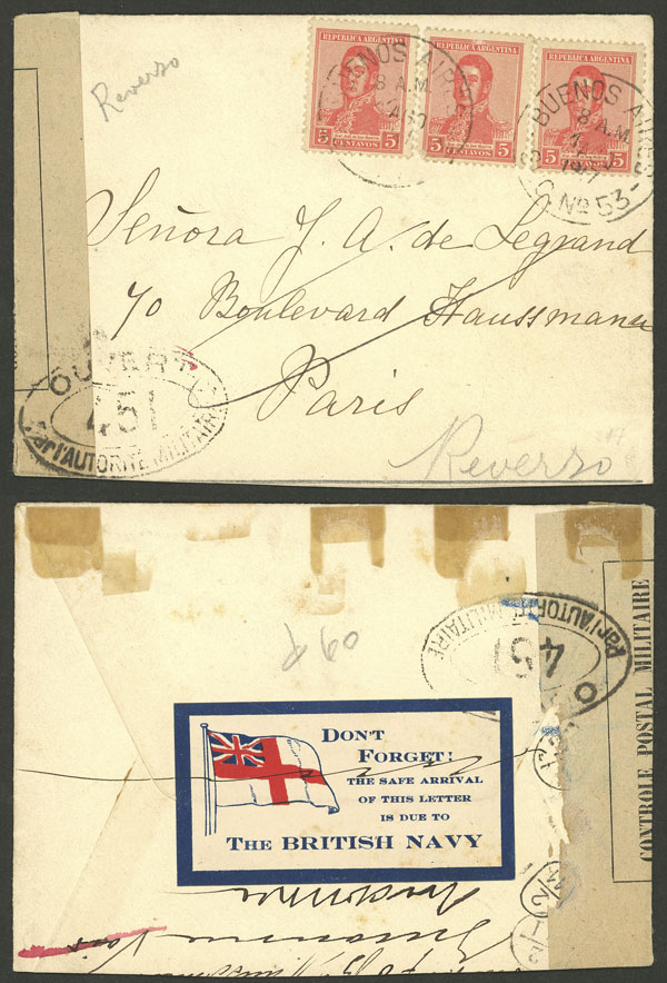 Lot 1358 - Argentina postal history - Guillermo Jalil - Philatino Auction # 2335 ARGENTINA: General auction with very good material and very low starts! Lot 1358 - Argentina postal history - Guillermo Jalil - Philatino Auction # 2335 ARGENTINA: General auction with very good material and very low starts!