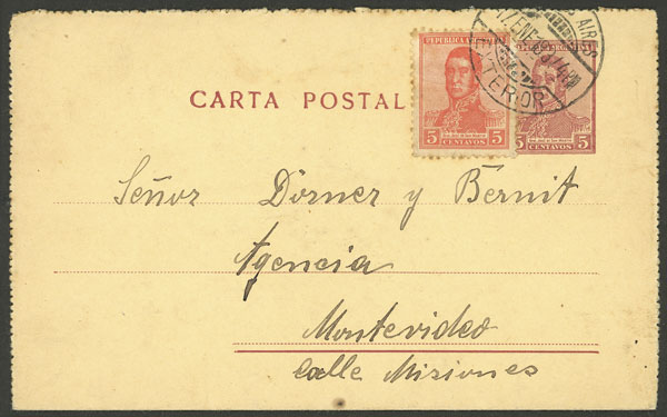 Lot 1359 - Argentina postal history - Guillermo Jalil - Philatino Auction # 2335 ARGENTINA: General auction with very good material and very low starts! Lot 1359 - Argentina postal history - Guillermo Jalil - Philatino Auction # 2335 ARGENTINA: General auction with very good material and very low starts!