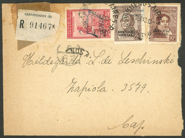 Lot 1273 - Argentina official stamps - postal history - Guillermo Jalil - Philatino Auction # 2335 ARGENTINA: General auction with very good material and very low starts! Lot 1273 - Argentina official stamps - postal history - Guillermo Jalil - Philatino Auction # 2335 ARGENTINA: General auction with very good material and very low starts!