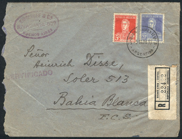 Lot 1361 - Argentina postal history - Guillermo Jalil - Philatino Auction # 2335 ARGENTINA: General auction with very good material and very low starts! Lot 1361 - Argentina postal history - Guillermo Jalil - Philatino Auction # 2335 ARGENTINA: General auction with very good material and very low starts!