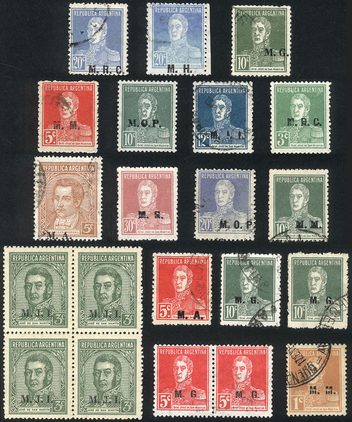 Lot 1268 - Argentina OFFICIAL STAMPS - LOTS - Guillermo Jalil - Philatino Auction # 2335 ARGENTINA: General auction with very good material and very low starts! Lot 1268 - Argentina OFFICIAL STAMPS - LOTS - Guillermo Jalil - Philatino Auction # 2335 ARGENTINA: General auction with very good material and very low starts!
