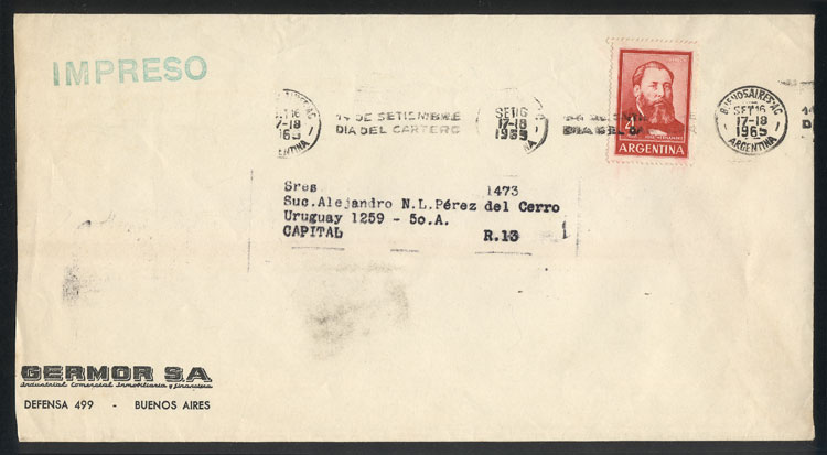 Lot 1412 - Argentina postal history - Guillermo Jalil - Philatino Auction # 2335 ARGENTINA: General auction with very good material and very low starts! Lot 1412 - Argentina postal history - Guillermo Jalil - Philatino Auction # 2335 ARGENTINA: General auction with very good material and very low starts!