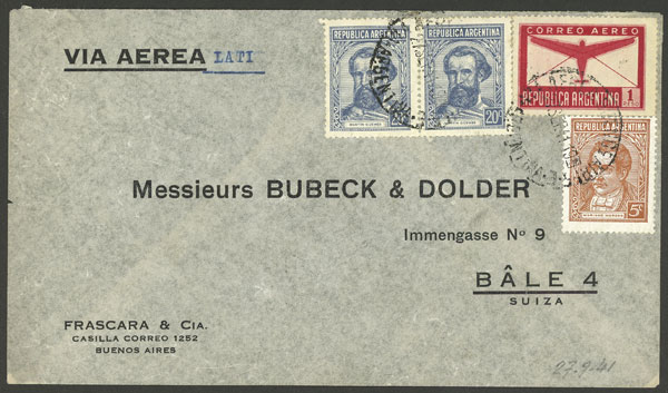 Lot 670 - Argentina postal history - Guillermo Jalil - Philatino Auction # 2337 ARGENTINA: General auction including rarities, all with very low starts! Lot 670 - Argentina postal history - Guillermo Jalil - Philatino Auction # 2337 ARGENTINA: General auction including rarities, all with very low starts!