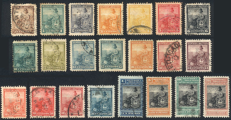 Lot 96 - Argentina general issues -  Guillermo Jalil - Philatino Auction # 2337 ARGENTINA: General auction including rarities, all with very low starts!