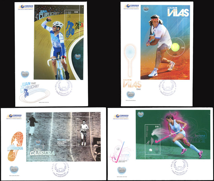 Lot 587 - Argentina souvenir sheets -  Guillermo Jalil - Philatino Auction # 2337 ARGENTINA: General auction including rarities, all with very low starts!