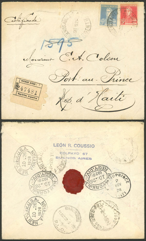 Lot 660 - Argentina postal history - Guillermo Jalil - Philatino Auction # 2337 ARGENTINA: General auction including rarities, all with very low starts! Lot 660 - Argentina postal history - Guillermo Jalil - Philatino Auction # 2337 ARGENTINA: General auction including rarities, all with very low starts!
