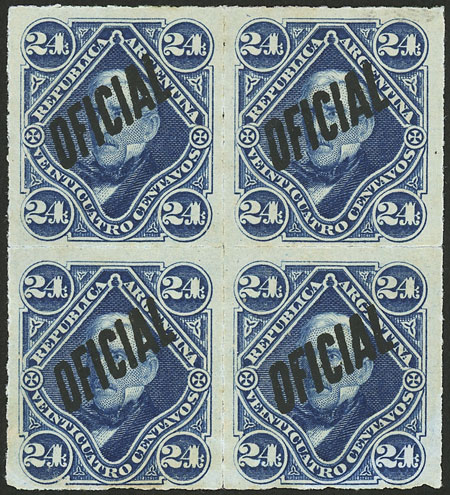 Lot 597 - Argentina official stamps -  Guillermo Jalil - Philatino Auction # 2337 ARGENTINA: General auction including rarities, all with very low starts!