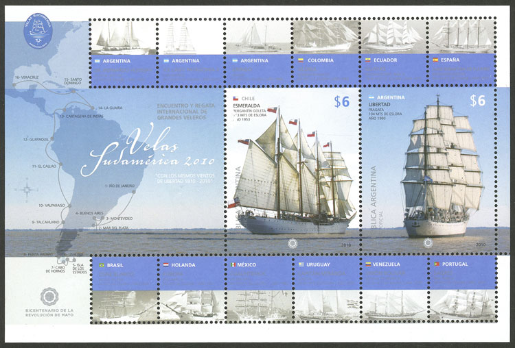 Lot 589 - Argentina souvenir sheets -  Guillermo Jalil - Philatino Auction # 2337 ARGENTINA: General auction including rarities, all with very low starts!