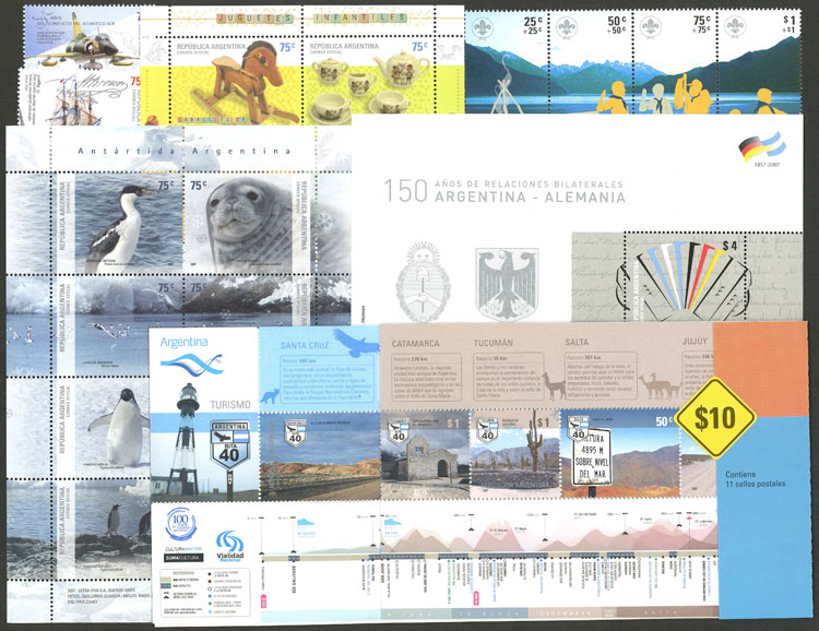 Lot 549 - Argentina general issues -  Guillermo Jalil - Philatino Auction # 2337 ARGENTINA: General auction including rarities, all with very low starts!
