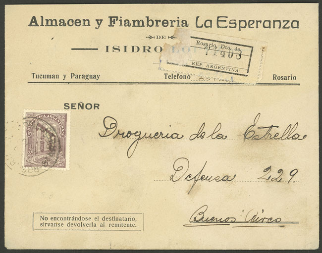 Lot 658 - Argentina postal history - Guillermo Jalil - Philatino Auction # 2337 ARGENTINA: General auction including rarities, all with very low starts! Lot 658 - Argentina postal history - Guillermo Jalil - Philatino Auction # 2337 ARGENTINA: General auction including rarities, all with very low starts!