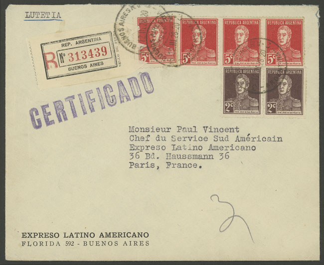Lot 659 - Argentina postal history - Guillermo Jalil - Philatino Auction # 2337 ARGENTINA: General auction including rarities, all with very low starts! Lot 659 - Argentina postal history - Guillermo Jalil - Philatino Auction # 2337 ARGENTINA: General auction including rarities, all with very low starts!