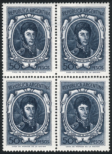 Lot 442 - Argentina general issues -  Guillermo Jalil - Philatino Auction # 2337 ARGENTINA: General auction including rarities, all with very low starts!