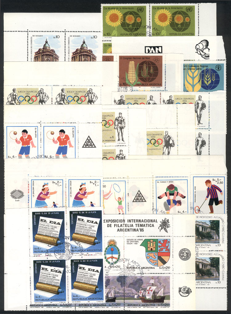 Lot 502 - Argentina general issues -  Guillermo Jalil - Philatino Auction # 2337 ARGENTINA: General auction including rarities, all with very low starts!