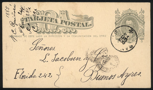 Lot 634 - Argentina postal history - Guillermo Jalil - Philatino Auction # 2337 ARGENTINA: General auction including rarities, all with very low starts! Lot 634 - Argentina postal history - Guillermo Jalil - Philatino Auction # 2337 ARGENTINA: General auction including rarities, all with very low starts!