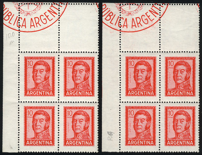 Lot 431 - Argentina general issues -  Guillermo Jalil - Philatino Auction # 2337 ARGENTINA: General auction including rarities, all with very low starts!
