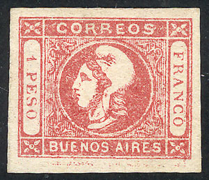 Lot 10 - Argentina cabecitas -  Guillermo Jalil - Philatino Auction # 2338 ARGENTINA: Special October auction