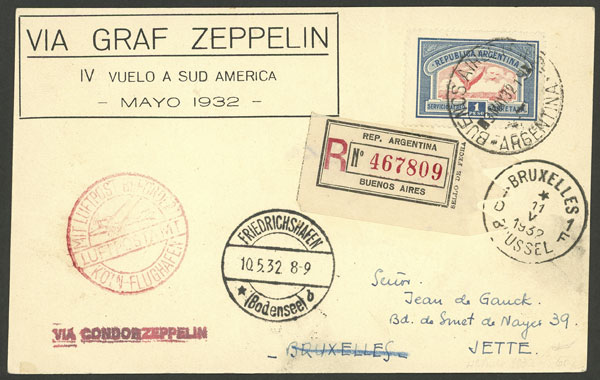 Lot 254 - Argentina POSTAL HISTORY - FLIGHTS - Guillermo Jalil - Philatino Auction # 2338 ARGENTINA: Special October auction Lot 254 - Argentina POSTAL HISTORY - FLIGHTS - Guillermo Jalil - Philatino Auction # 2338 ARGENTINA: Special October auction