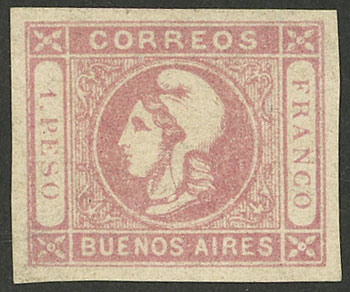 Lot 9 - Argentina cabecitas -  Guillermo Jalil - Philatino Auction # 2338 ARGENTINA: Special October auction