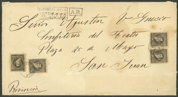Lot 228 - Argentina postal history - Guillermo Jalil - Philatino Auction # 2338 ARGENTINA: Special October auction Lot 228 - Argentina postal history - Guillermo Jalil - Philatino Auction # 2338 ARGENTINA: Special October auction