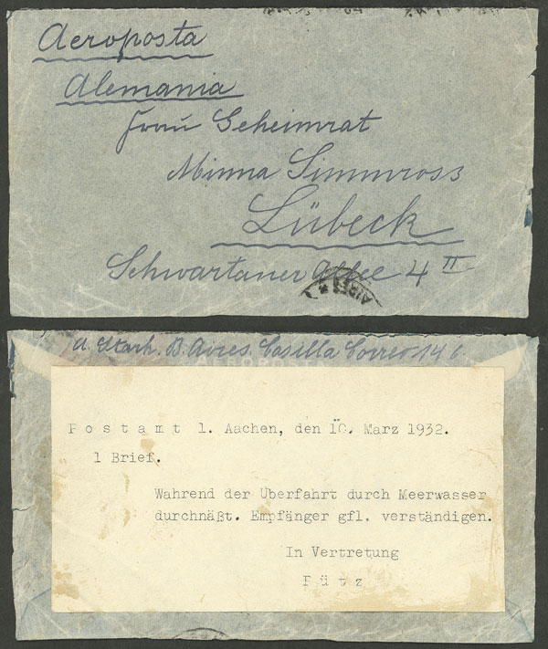 Lot 252 - Argentina POSTAL HISTORY - FLIGHTS - Guillermo Jalil - Philatino Auction # 2338 ARGENTINA: Special October auction Lot 252 - Argentina POSTAL HISTORY - FLIGHTS - Guillermo Jalil - Philatino Auction # 2338 ARGENTINA: Special October auction