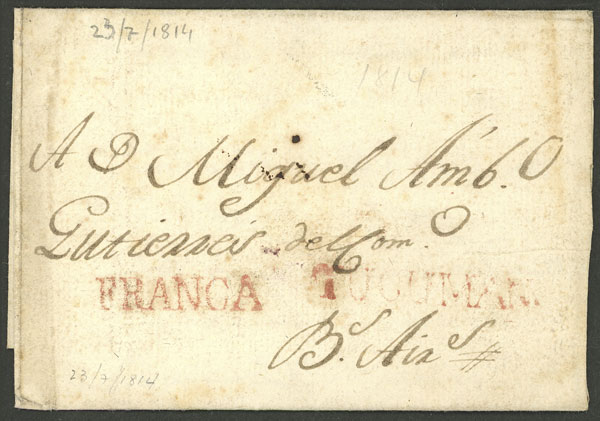 Lot 224 - Argentina pre-stamp mail - Guillermo Jalil - Philatino Auction # 2338 ARGENTINA: Special October auction Lot 224 - Argentina pre-stamp mail - Guillermo Jalil - Philatino Auction # 2338 ARGENTINA: Special October auction