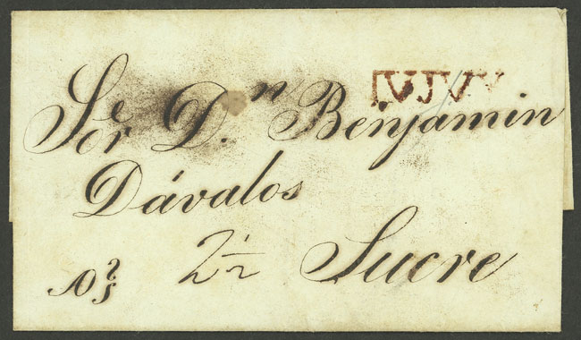 Lot 221 - Argentina pre-stamp mail - Guillermo Jalil - Philatino Auction # 2338 ARGENTINA: Special October auction Lot 221 - Argentina pre-stamp mail - Guillermo Jalil - Philatino Auction # 2338 ARGENTINA: Special October auction