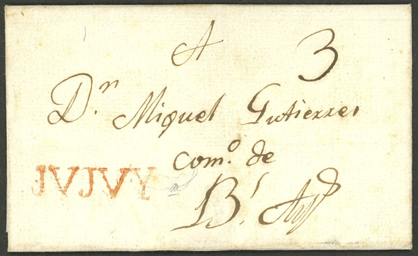Lot 220 - Argentina pre-stamp mail - Guillermo Jalil - Philatino Auction # 2338 ARGENTINA: Special October auction Lot 220 - Argentina pre-stamp mail - Guillermo Jalil - Philatino Auction # 2338 ARGENTINA: Special October auction