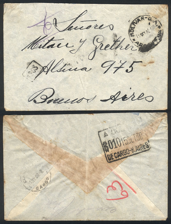 Lot 235 - Argentina postal history - Guillermo Jalil - Philatino Auction # 2338 ARGENTINA: Special October auction Lot 235 - Argentina postal history - Guillermo Jalil - Philatino Auction # 2338 ARGENTINA: Special October auction