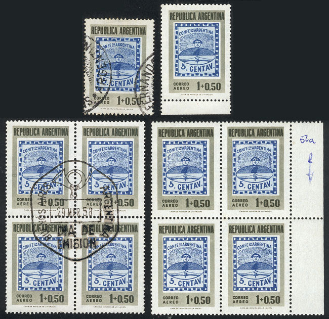 Lot 758 - Argentina general issues -  Guillermo Jalil - Philatino Auction # 2339 ARGENTINA: General auction with material of all periods, including rarities