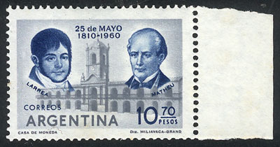Lot 817 - Argentina general issues - Guillermo Jalil - Philatino Auction # 2339 ARGENTINA: General auction with material of all periods, including rarities Lot 817 - Argentina general issues - Guillermo Jalil - Philatino Auction # 2339 ARGENTINA: General auction with material of all periods, including rarities