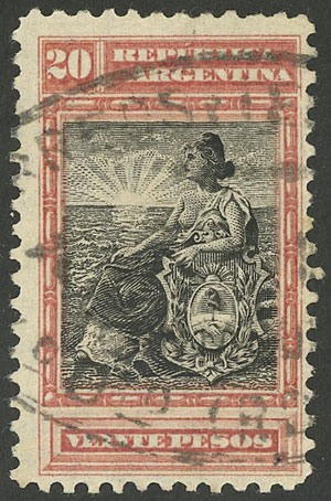 Lot 325 - Argentina general issues -  Guillermo Jalil - Philatino Auction # 2339 ARGENTINA: General auction with material of all periods, including rarities