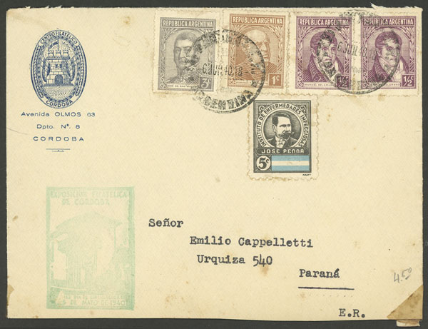 Lot 1552 - Argentina cinderellas -  Guillermo Jalil - Philatino Auction # 2339 ARGENTINA: General auction with material of all periods, including rarities