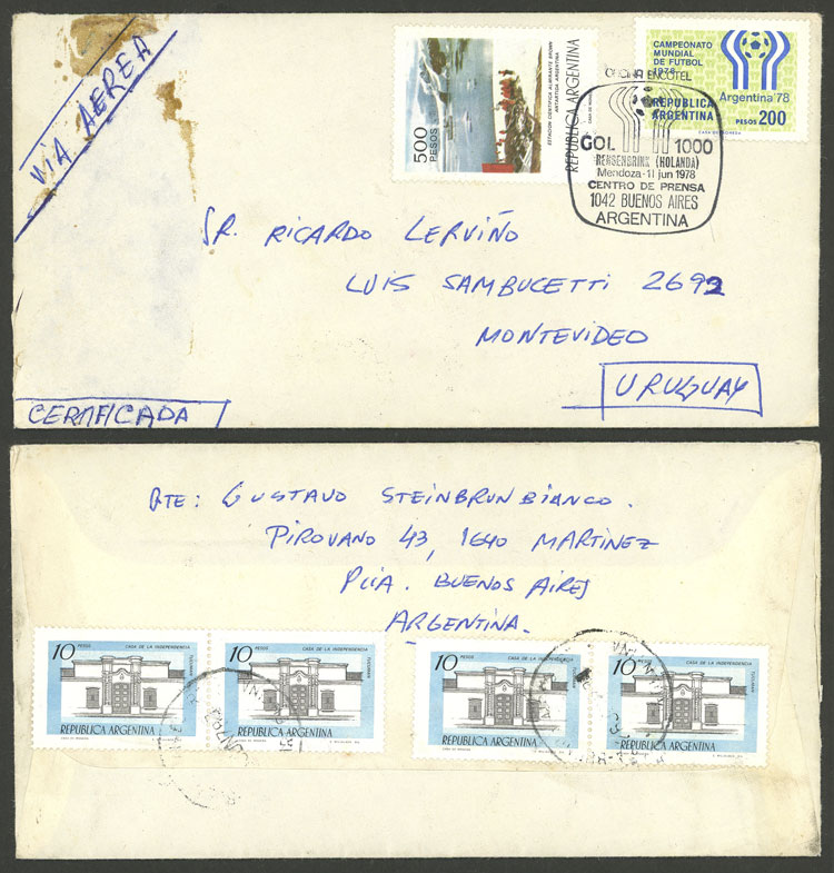 Lot 1490 - Argentina postal history - Guillermo Jalil - Philatino Auction # 2339 ARGENTINA: General auction with material of all periods, including rarities Lot 1490 - Argentina postal history - Guillermo Jalil - Philatino Auction # 2339 ARGENTINA: General auction with material of all periods, including rarities