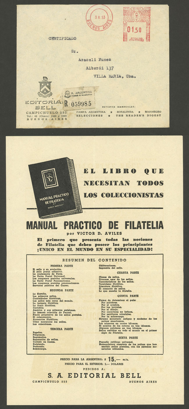 Lot 1453 - Argentina postal history - Guillermo Jalil - Philatino Auction # 2339 ARGENTINA: General auction with material of all periods, including rarities Lot 1453 - Argentina postal history - Guillermo Jalil - Philatino Auction # 2339 ARGENTINA: General auction with material of all periods, including rarities