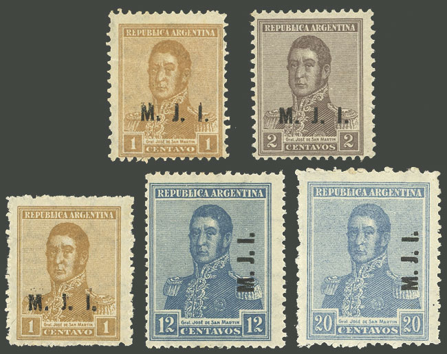 Lot 1212 - Argentina official stamps - Guillermo Jalil - Philatino Auction # 2339 ARGENTINA: General auction with material of all periods, including rarities Lot 1212 - Argentina official stamps - Guillermo Jalil - Philatino Auction # 2339 ARGENTINA: General auction with material of all periods, including rarities