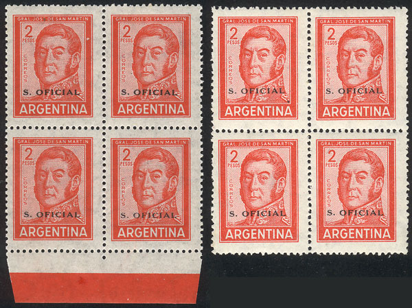 Lot 1274 - Argentina official stamps - Guillermo Jalil - Philatino Auction # 2339 ARGENTINA: General auction with material of all periods, including rarities Lot 1274 - Argentina official stamps - Guillermo Jalil - Philatino Auction # 2339 ARGENTINA: General auction with material of all periods, including rarities