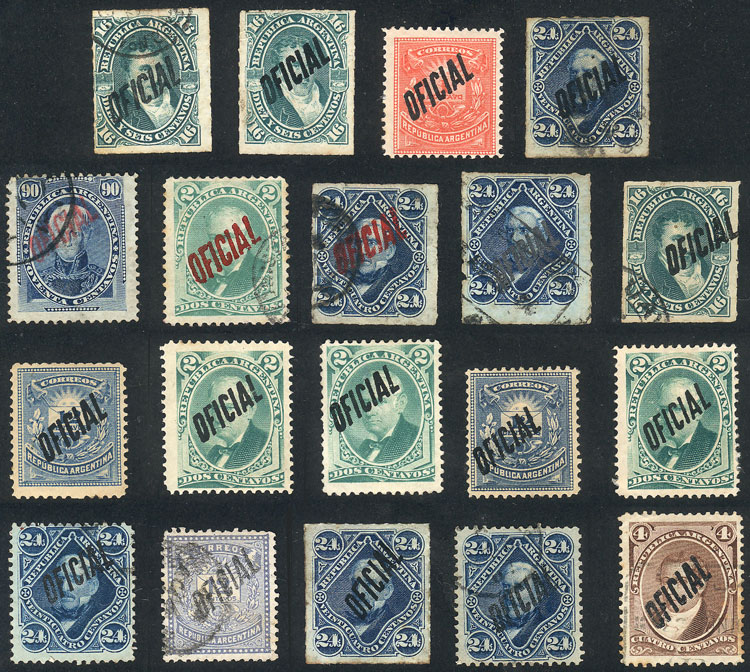 Lot 1166 - Argentina official stamps -  Guillermo Jalil - Philatino Auction # 2339 ARGENTINA: General auction with material of all periods, including rarities