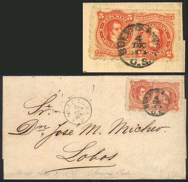 Lot 149 - Argentina general issues -  Guillermo Jalil - Philatino Auction # 2339 ARGENTINA: General auction with material of all periods, including rarities