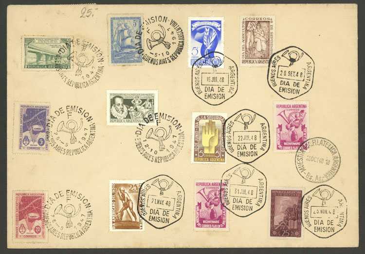 Lot 676 - Argentina general issues -  Guillermo Jalil - Philatino Auction # 2339 ARGENTINA: General auction with material of all periods, including rarities