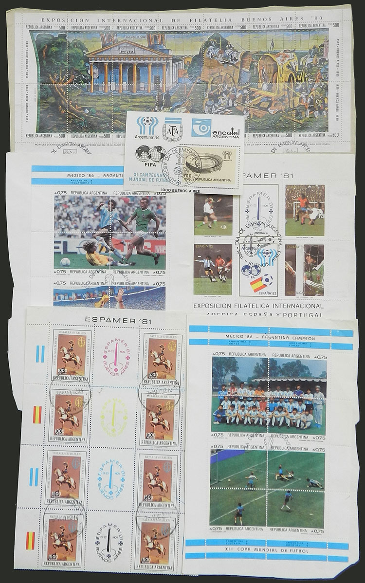 Lot 1147 - Argentina souvenir sheets -  Guillermo Jalil - Philatino Auction # 2339 ARGENTINA: General auction with material of all periods, including rarities