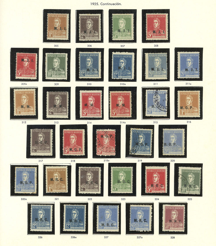 Lot 1303 - Argentina OFFICIAL STAMPS - COLLECTIONS - Guillermo Jalil - Philatino Auction # 2339 ARGENTINA: General auction with material of all periods, including rarities Lot 1303 - Argentina OFFICIAL STAMPS - COLLECTIONS - Guillermo Jalil - Philatino Auction # 2339 ARGENTINA: General auction with material of all periods, including rarities