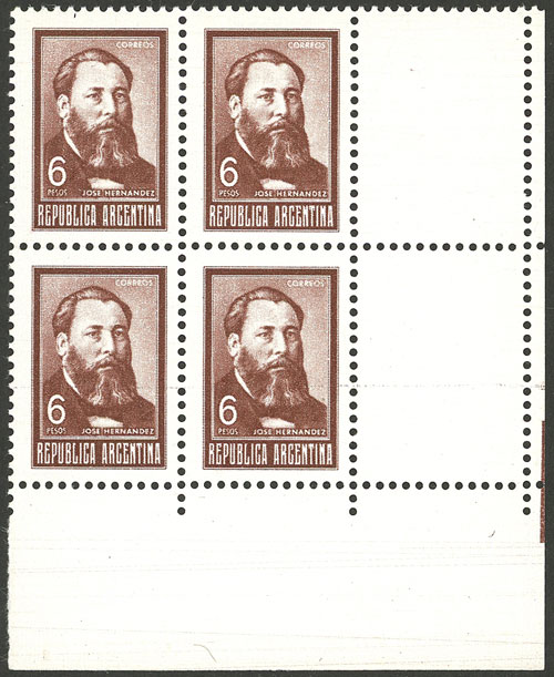 Lot 882 - Argentina general issues -  Guillermo Jalil - Philatino Auction # 2339 ARGENTINA: General auction with material of all periods, including rarities