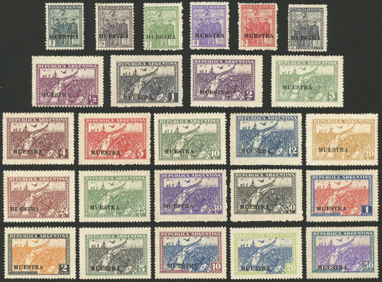 Lot 461 - Argentina general issues -  Guillermo Jalil - Philatino Auction # 2339 ARGENTINA: General auction with material of all periods, including rarities