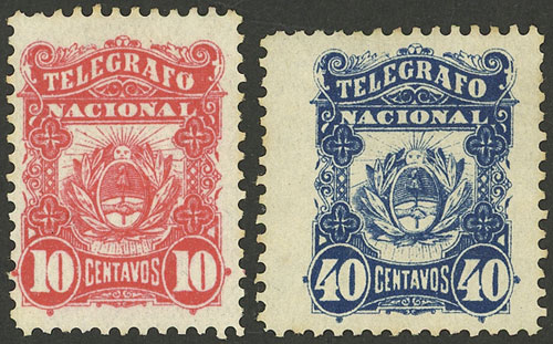 Lot 1304 - Argentina telegraph stamps - Guillermo Jalil - Philatino Auction # 2339 ARGENTINA: General auction with material of all periods, including rarities Lot 1304 - Argentina telegraph stamps - Guillermo Jalil - Philatino Auction # 2339 ARGENTINA: General auction with material of all periods, including rarities