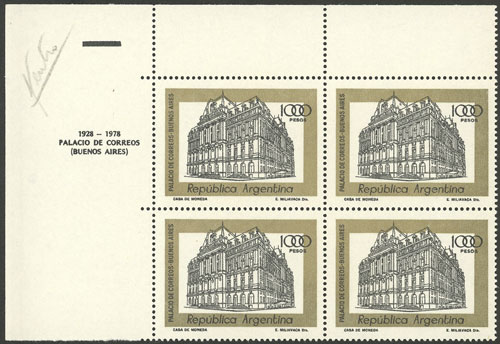 Lot 955 - Argentina general issues -  Guillermo Jalil - Philatino Auction # 2339 ARGENTINA: General auction with material of all periods, including rarities