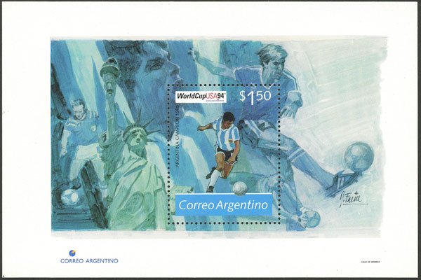 Lot 1140 - Argentina souvenir sheets -  Guillermo Jalil - Philatino Auction # 2339 ARGENTINA: General auction with material of all periods, including rarities