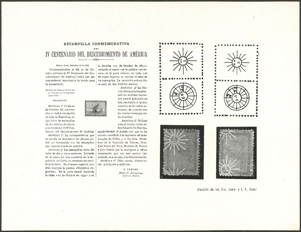 Lot 266 - Argentina general issues -  Guillermo Jalil - Philatino Auction # 2339 ARGENTINA: General auction with material of all periods, including rarities
